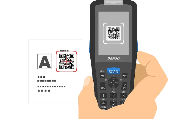 貸出端末で来場者バッジをスキャン